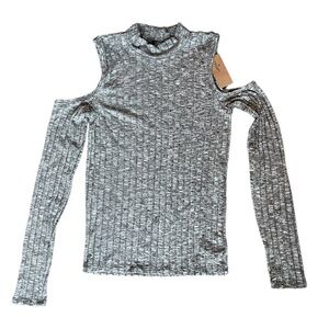 American Eagle Cold Shoulder Long Sleeve Top Size Medium